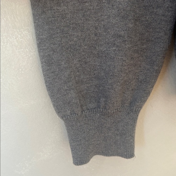 Chaps Cotton Silk Vneck Sweater Mens Size M grey steel heat - Picture 6 of 7